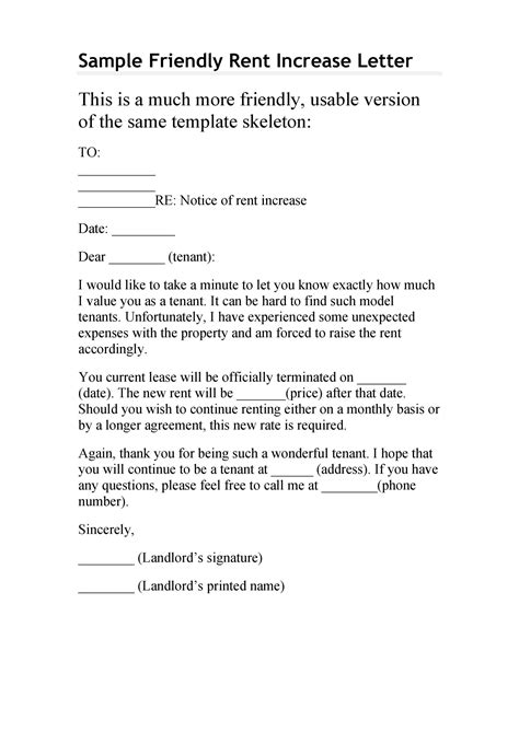 Rent Increase Letter From Landlord In Google Docs Pdf Word Download Template Net