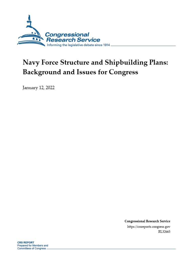 Report To U S Congress On Navy Force Structure And Shipbuilding Plans Naval Post Naval News