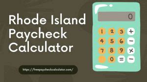 Rhode Island Paycheck Calculator Tool