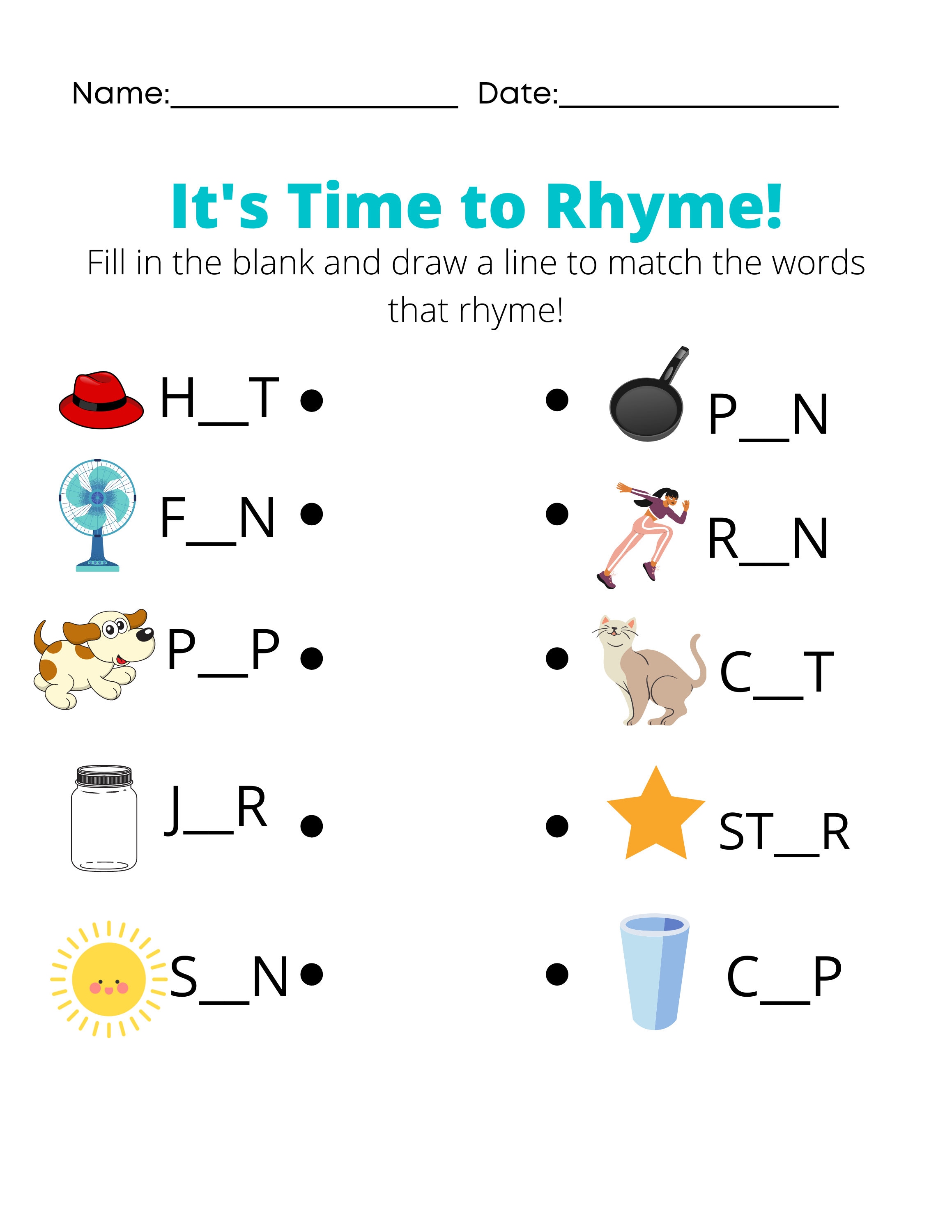 Rhyming Words Worksheets For Kindergarten Db Excel Com