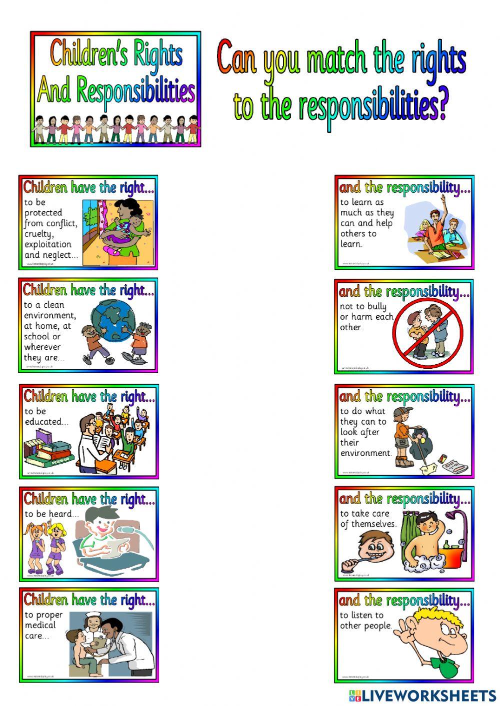 Rights And Responsibilities Worksheet Lovely Rights And