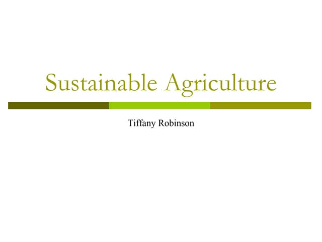 Robinson Sustainable Agriculture Green