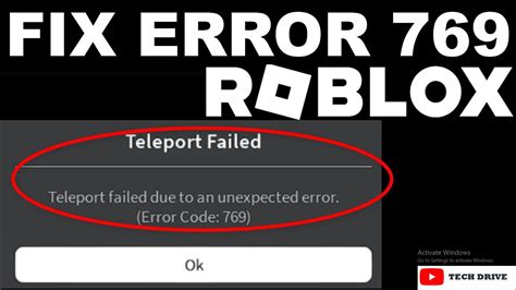 Roblox Error 769 Teleport Failed Due To An Unexpected Error Fix