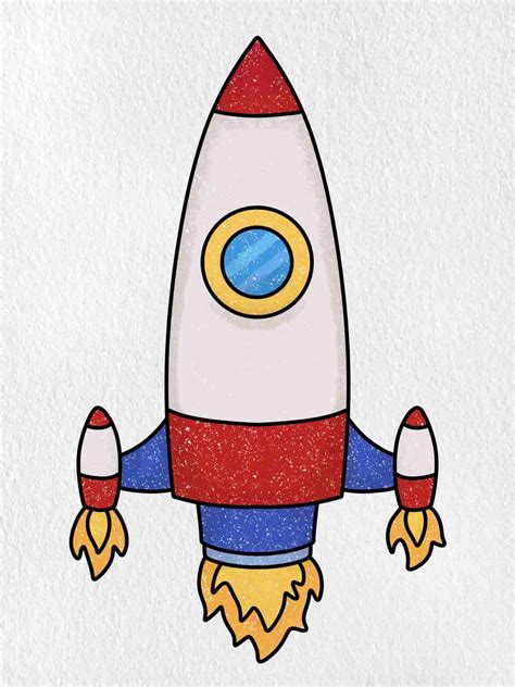 Rocket Drawing How To Draw An Easy Rocket Ship Art In Context