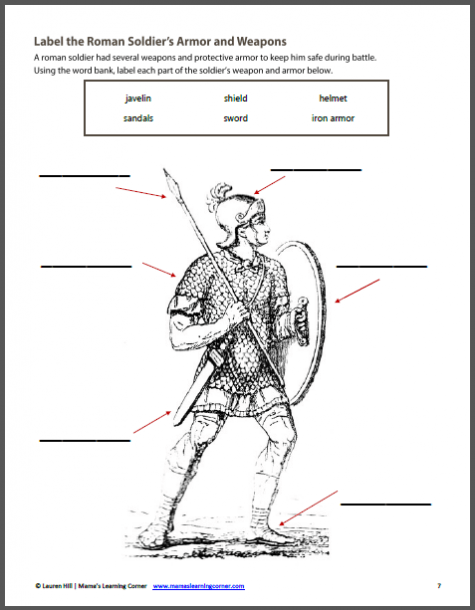 Roman Empire Worksheet 6Th Grade