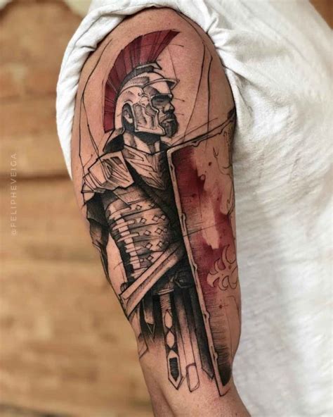 Roman Soldier Tattoo Best Tattoo Ideas Gallery