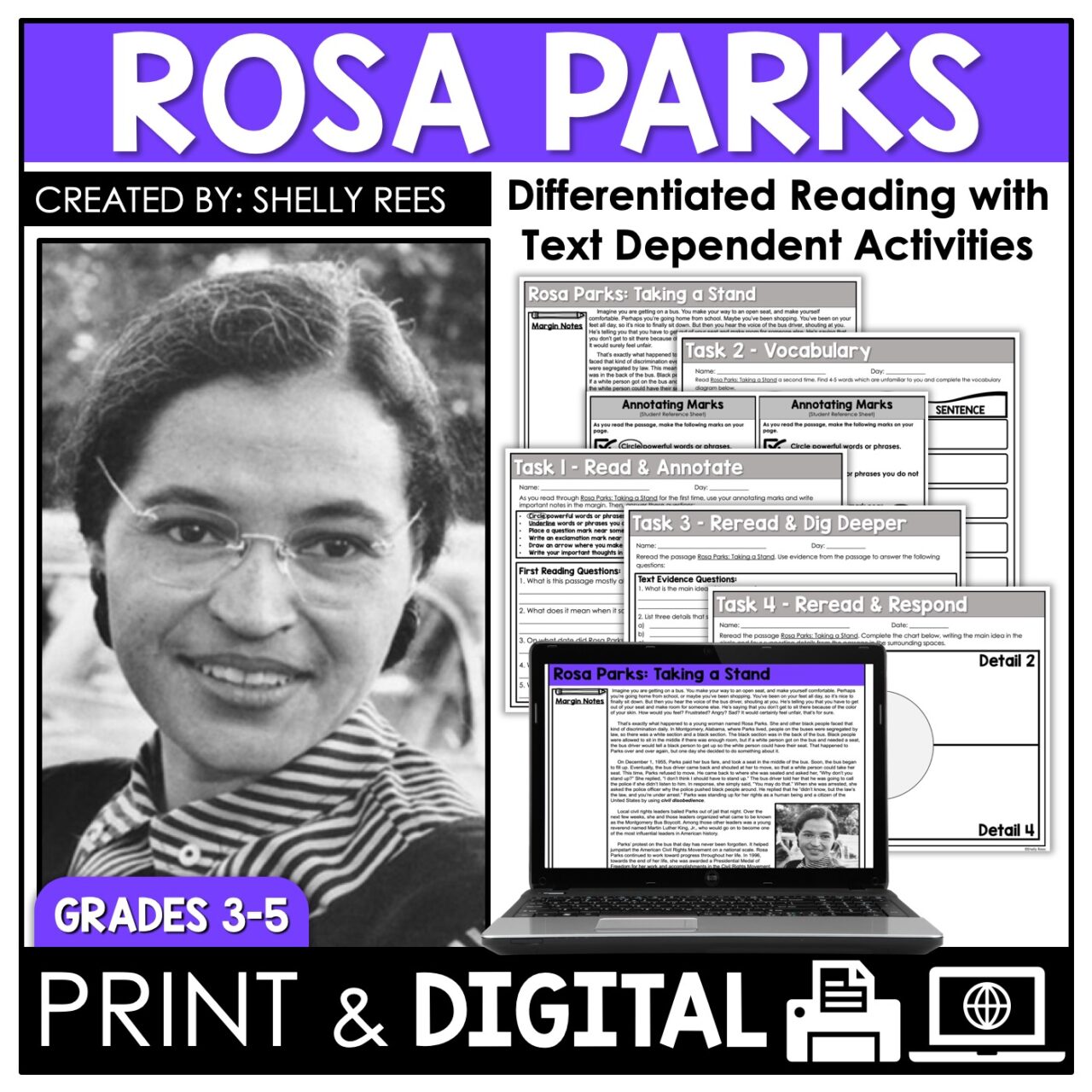 5 Free Rosa Parks Reading Worksheets