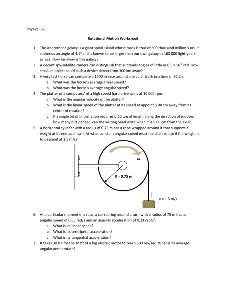 Rotational Kinematics Worksheet: Mastering Circular Motion Dynamics