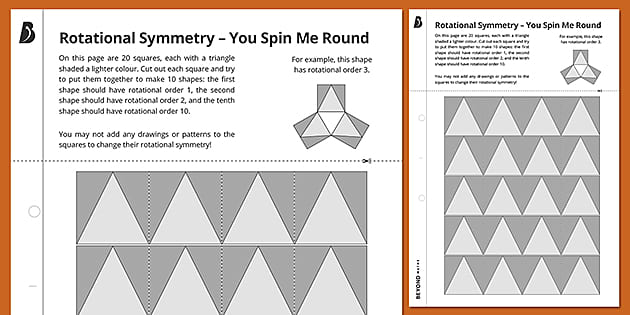 Rotational Symmetry You Spin Me Round Teacher Made