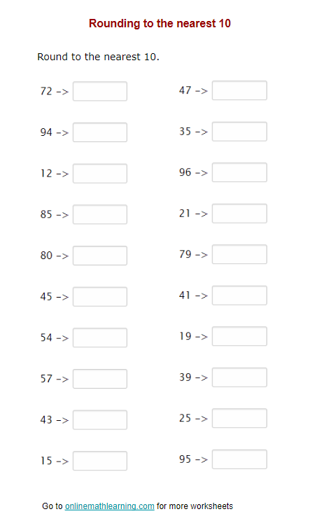 Round To The Nearest Ten Word Problems Worksheet Have Fun Teaching