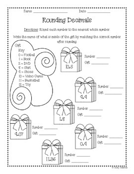 Rounding Decimals Practice By Cloey Holzman Teachers Pay Teachers