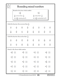 Rounding Mixed Numbers Worksheet