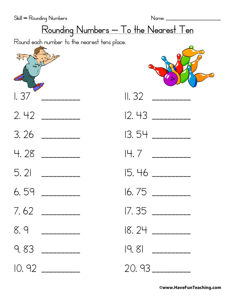 5 Fun Worksheets to Master Rounding to the Nearest Tenth