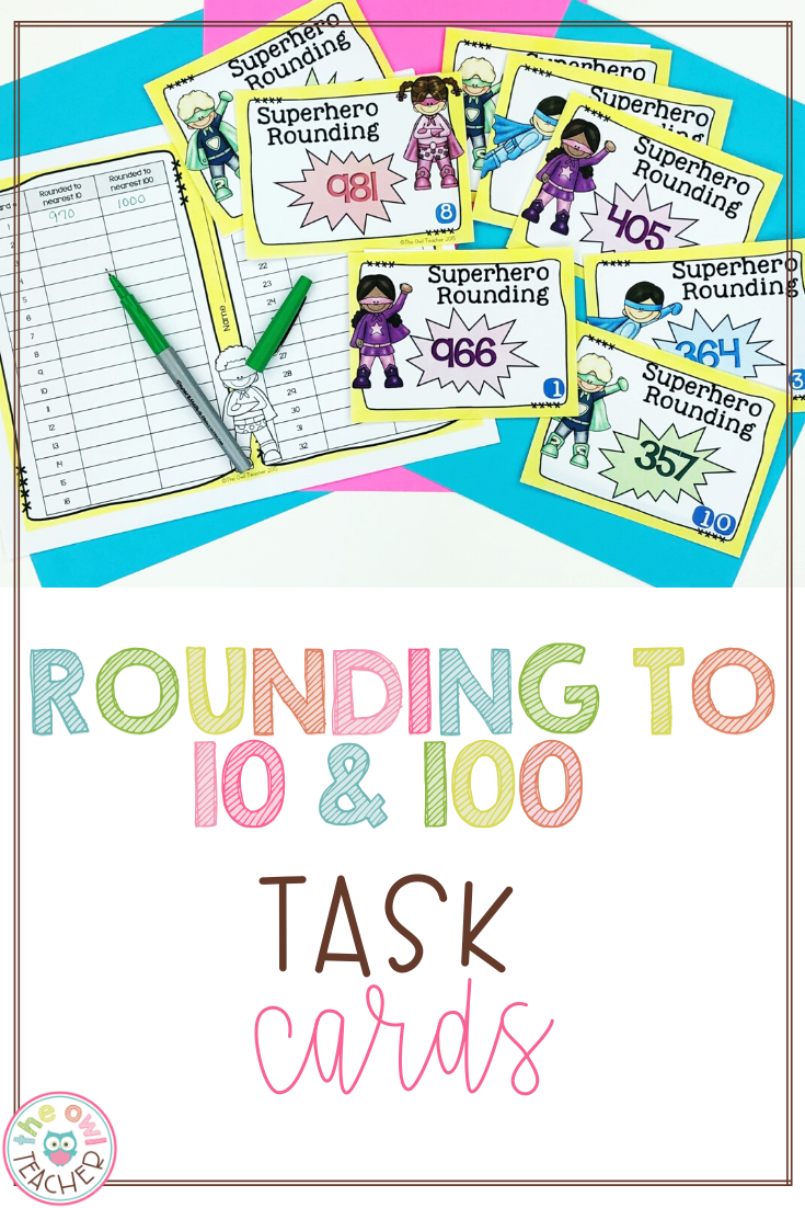 Rounding To The Tens And Hundreds Task Cards