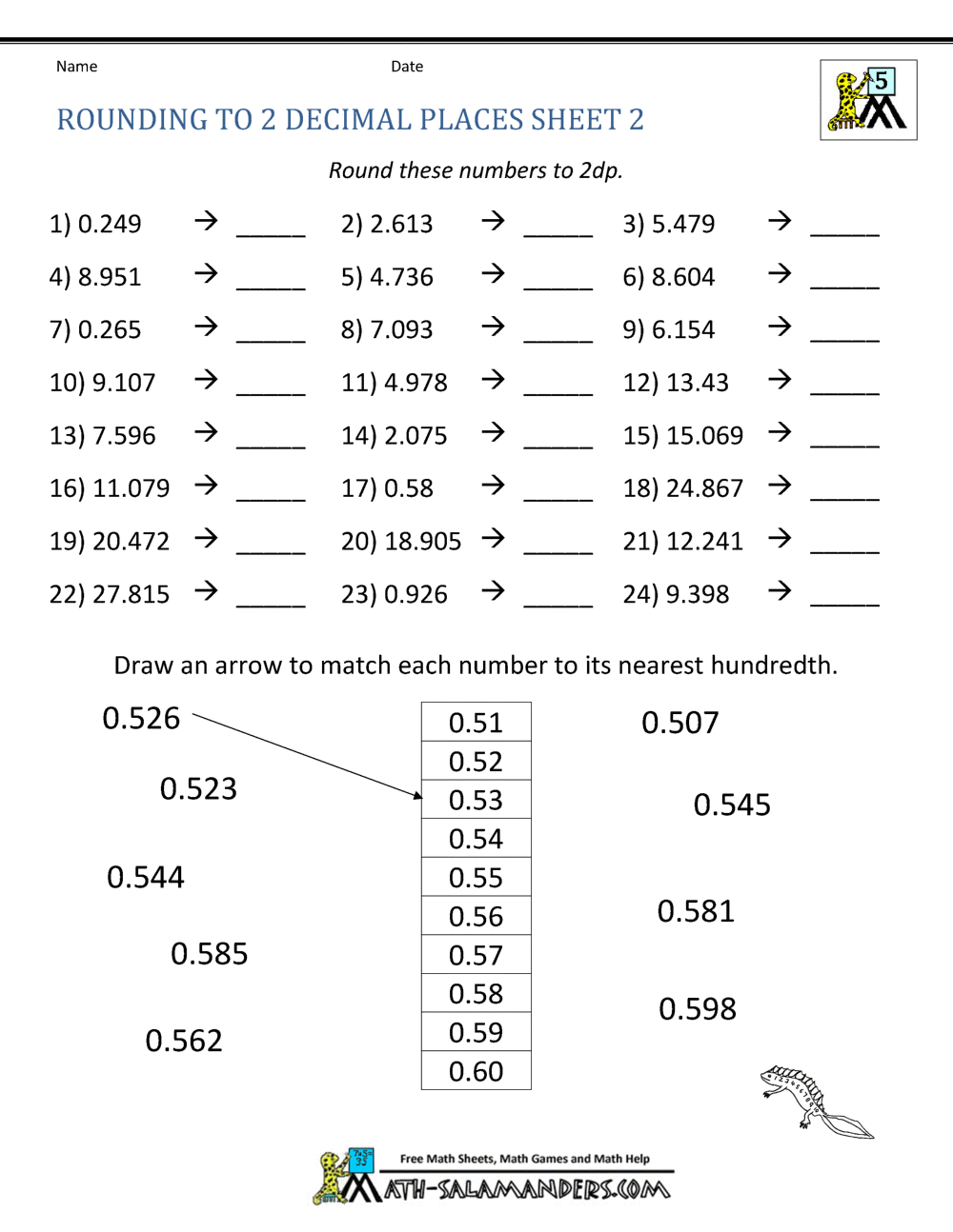 5 Ways to Master Decimal Rounding with Worksheets