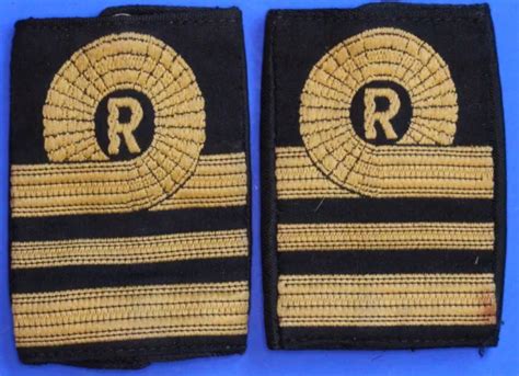 Royal Navy Reserve Officers Rank Slides Epaulettes Lieutenant Commander 26554 14 99