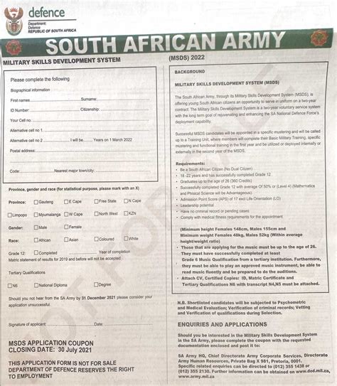 Sa Army Military Skills Development Learnership Youthspace South Africa