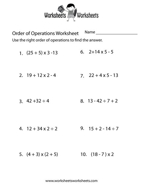 Sample Order Of Operations Worksheet 14 Free Documents In Pdf Word