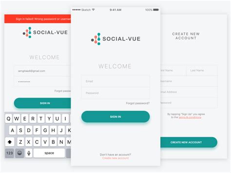 Sample Registration Screens Sketch Freebie Download Free Resource For Sketch Sketch App Sources