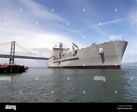 San Francisco March 28 2024 The John Lewis Class Fleet Replenishment Oiler Usns Harvey Milk