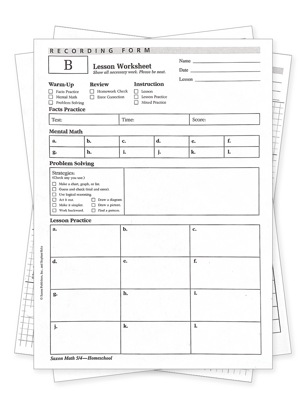 Saxon 7/6 Tests and Worksheets: Boost Your Math Skills