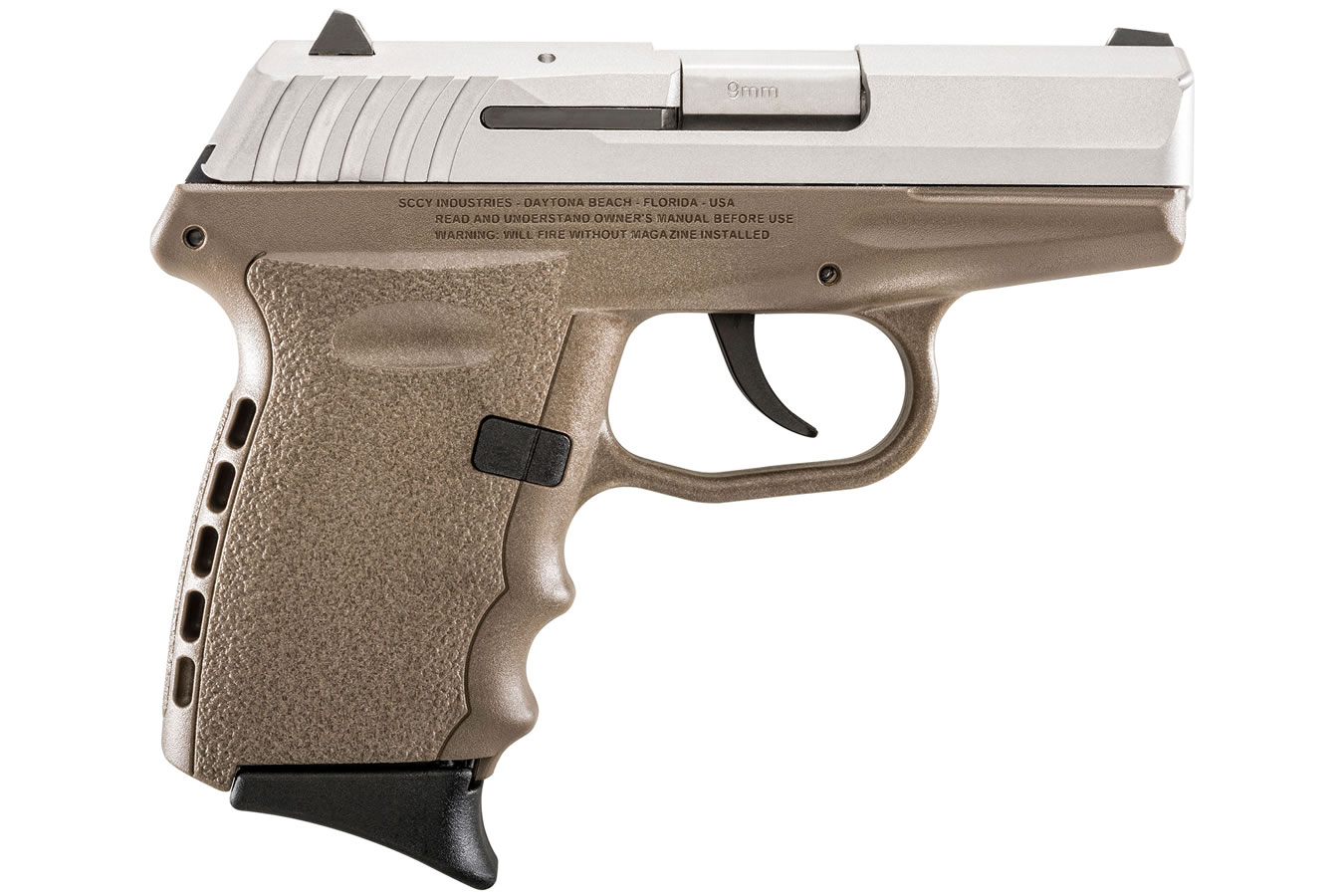 Sccy Cpx 2 9Mm Flat Dark Earth Pistol With Stainless Slide Sportsman