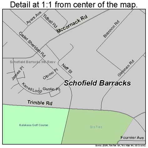 Schofield Barracks Hawaii Street Map 1569050