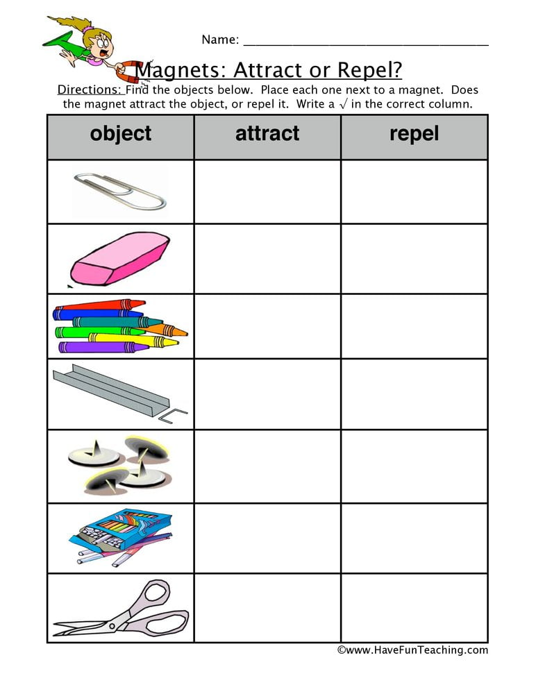 Science Magnet Worksheets