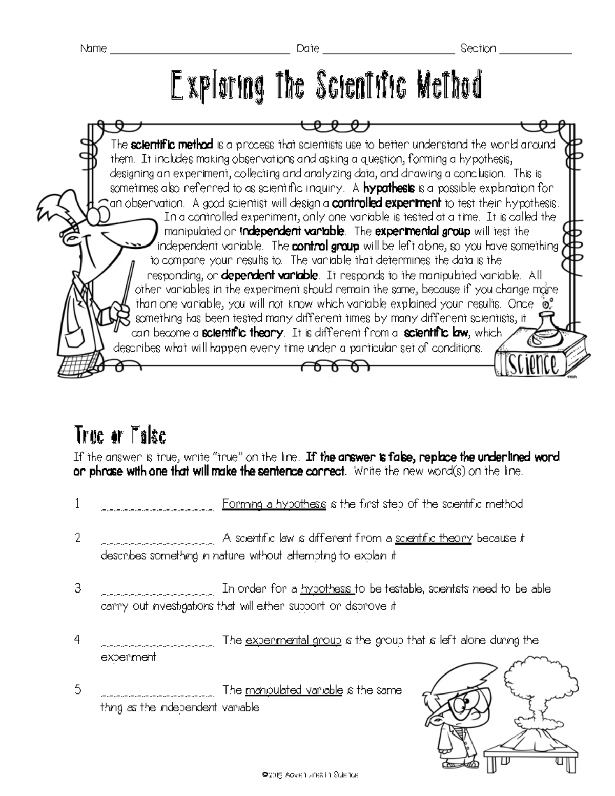 Scientific Method Tutorial Name Date Studocu