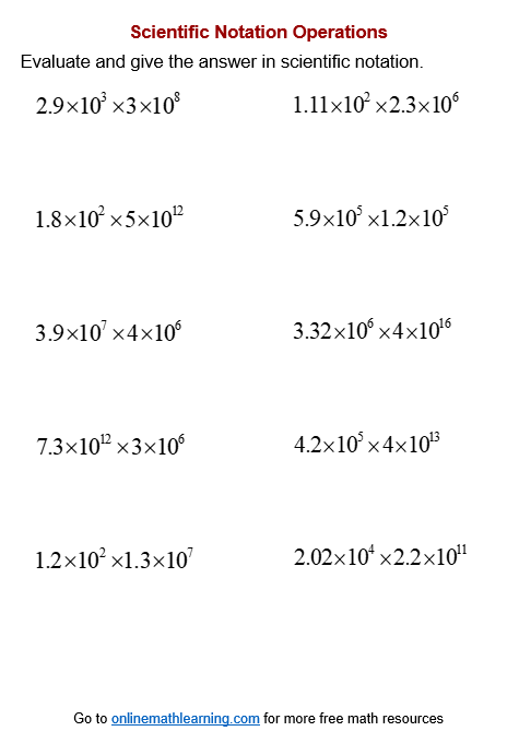 5 Easy Steps for Scientific Notation Math Worksheets