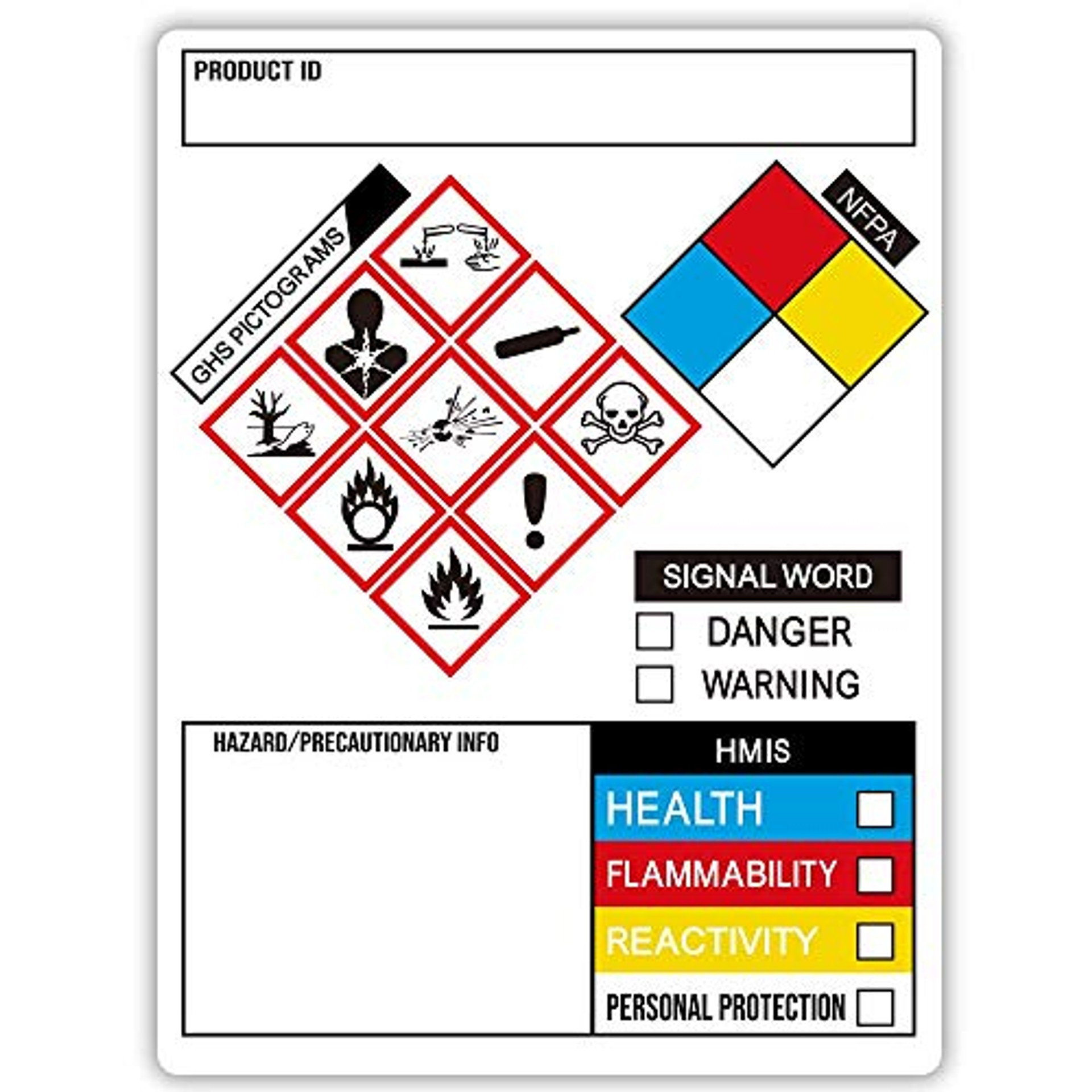 Sds Osha Labels For Chemical Safety Data 4 X 3 Inches Roll Of 250