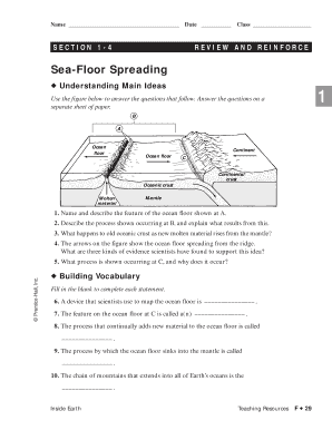 Sea Floor Spreading Model Worksheet Answers Review Home Co