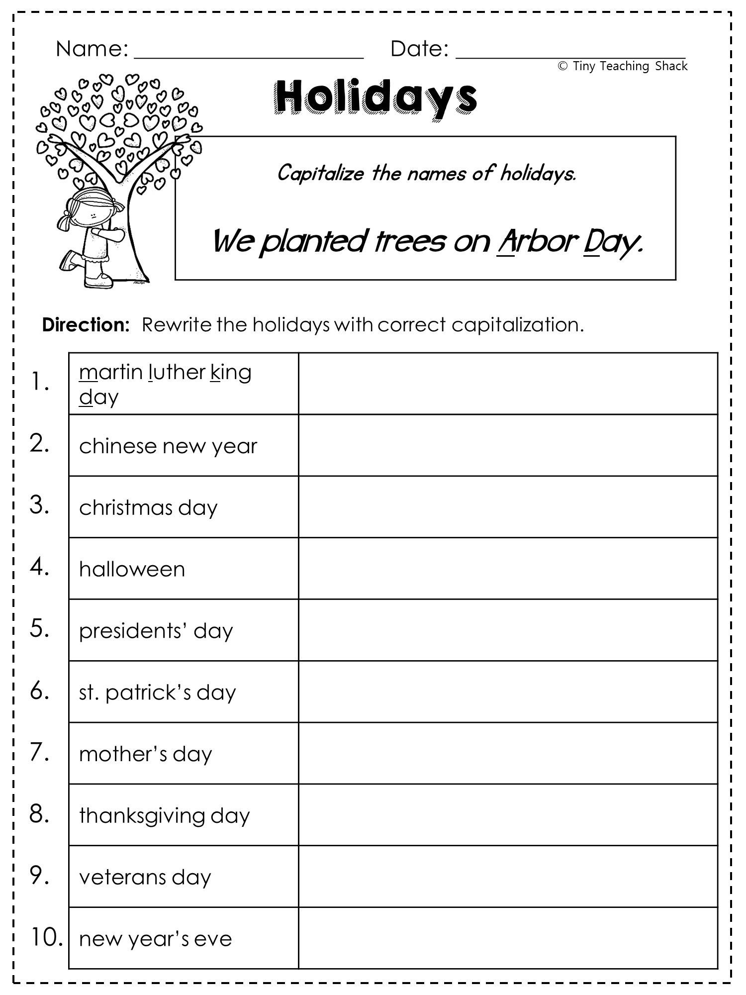 Second Grade Ela Worksheets