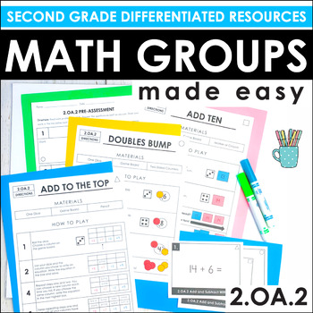 Second Grade Math Centers And Groups 2 Oa 2 Addition Subtraction