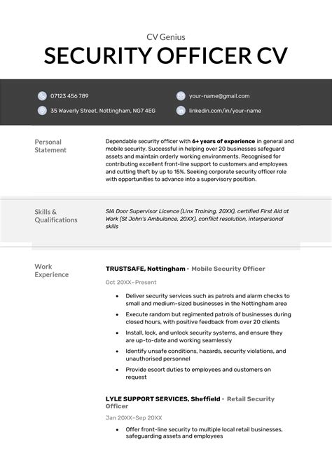 Security Officer Job Description Resume Surprising Resumet For Security Officer Templates