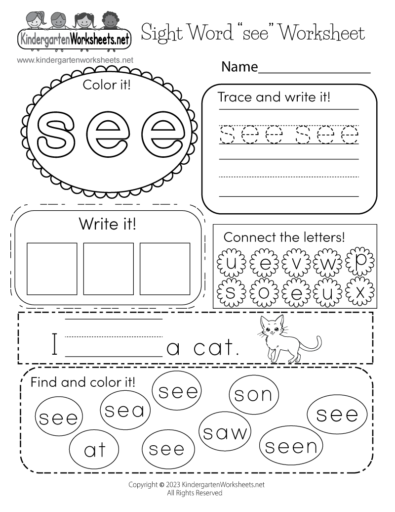 See Sight Words Clearly with Our Fun Worksheet