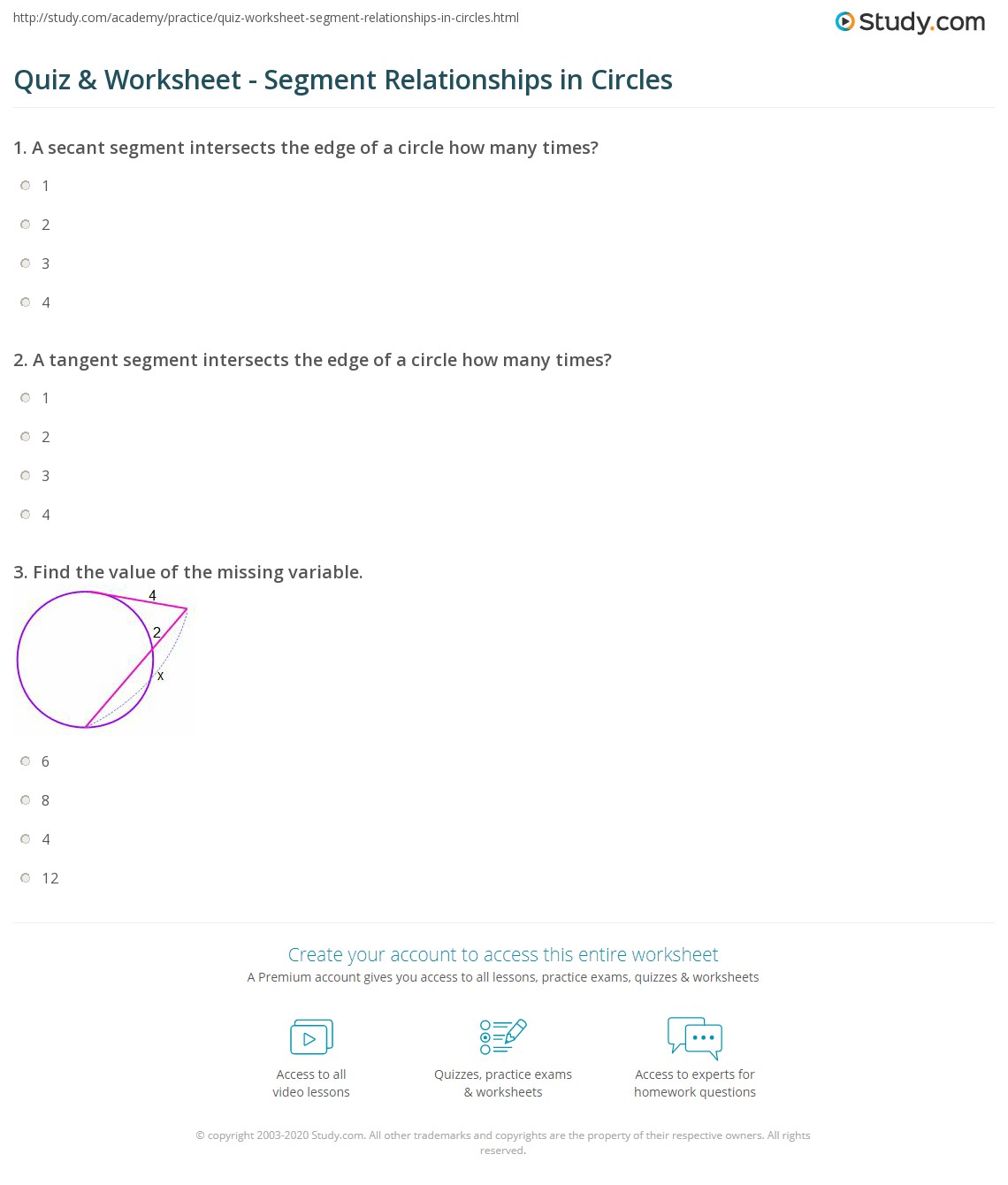 Segments In Circles Worksheet Printable And Enjoyable Learning