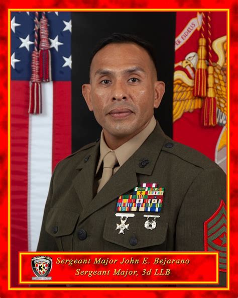 Sergeant Major John E Bejarano 3Rd Marine Division Biography