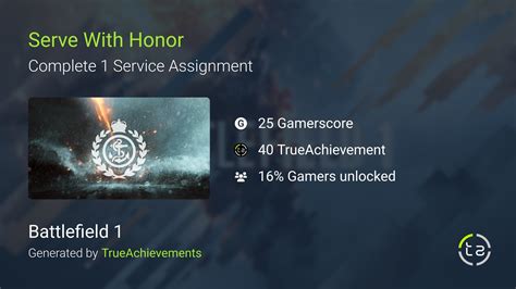 Serve With Honor Achievement Battlefield 1 Xboxachievements Com