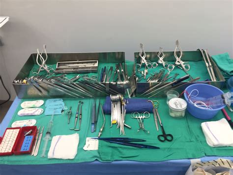 Setup For An Av Fistula Sit Down Case No Mayo Stand Tech School Surgical Tech Operating