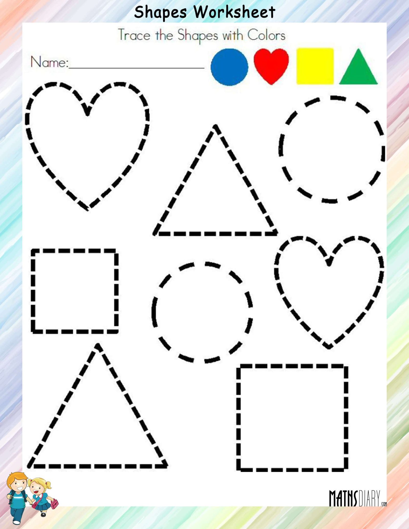 Shape Tracing Worksheets Free Printable