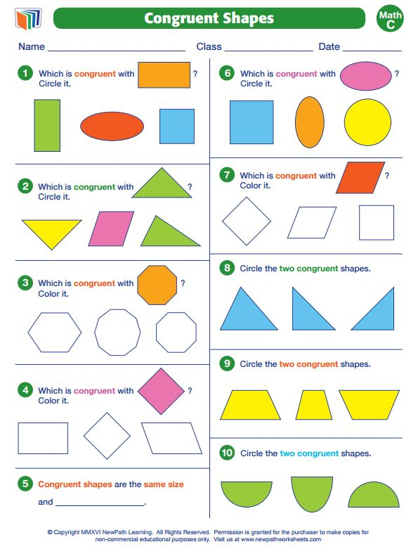 Shapes Mathematics Worksheets And Study Guides Third Grade