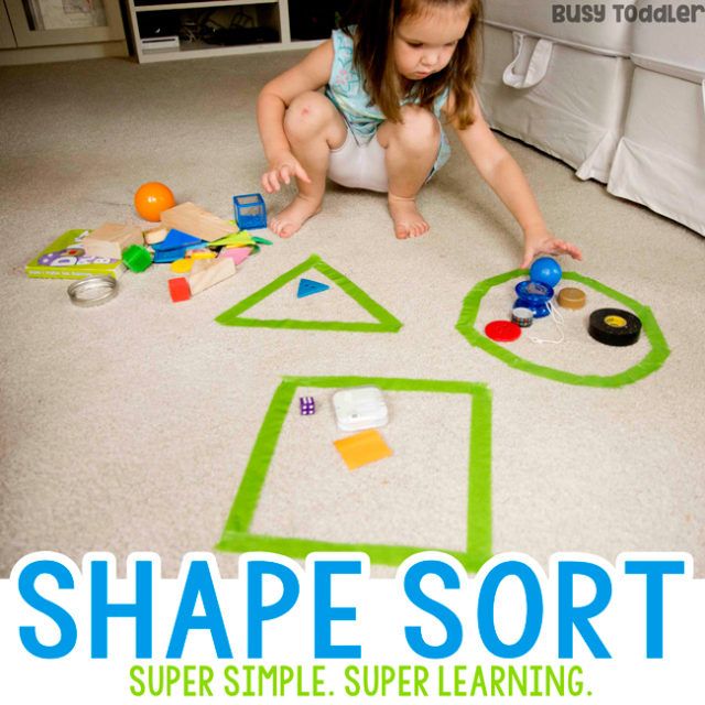 Shapes Pictures Sorting Activity Printable Sort By Shape Shapes Matching Game Busy Bags