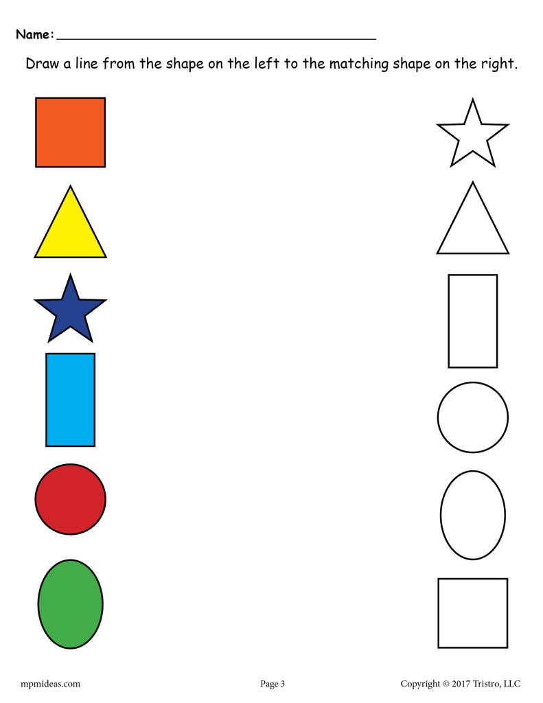 Shapes Printables Matching