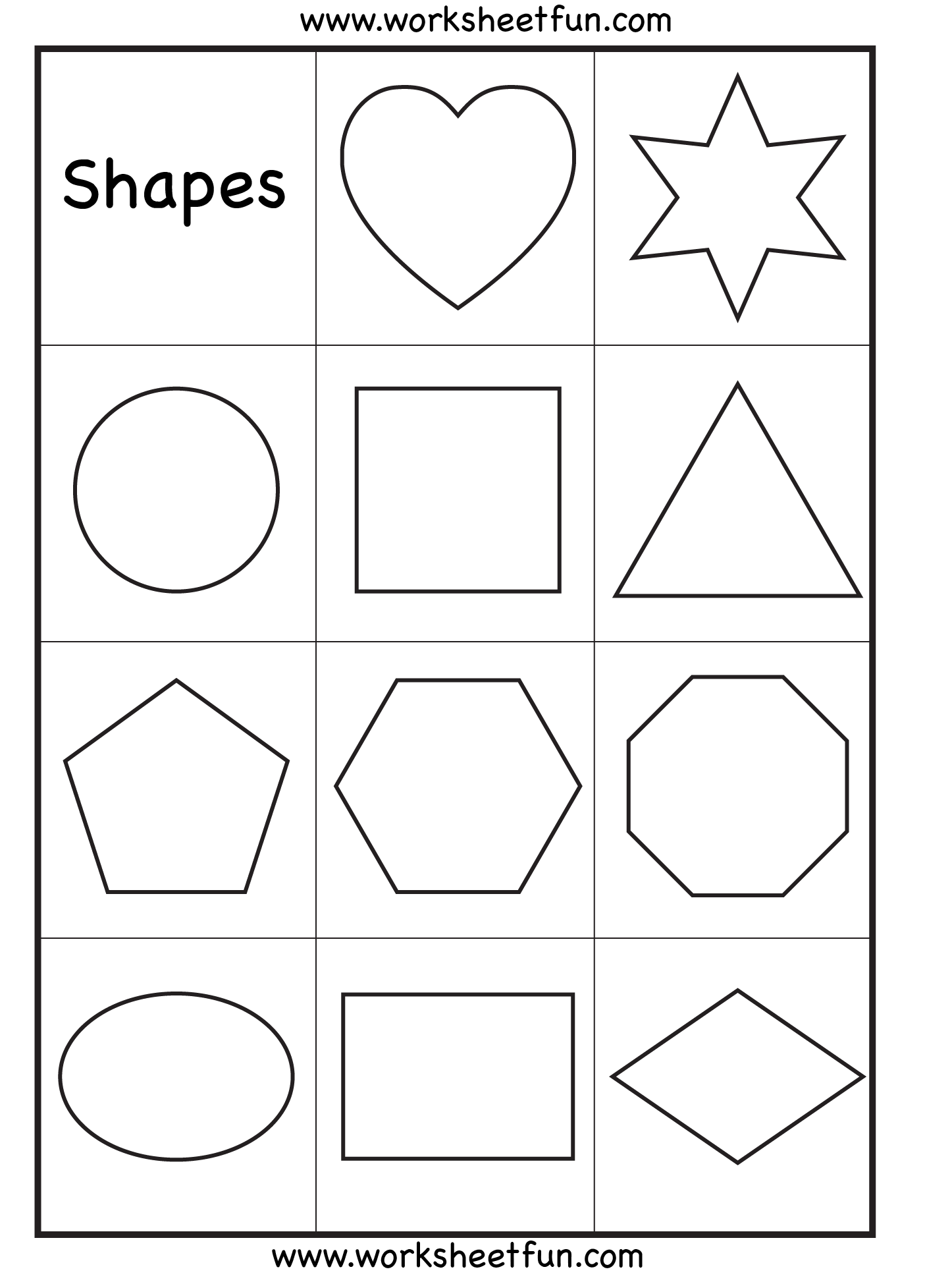 Shapes Worksheet Preschool Free Printables Your Therapy Source