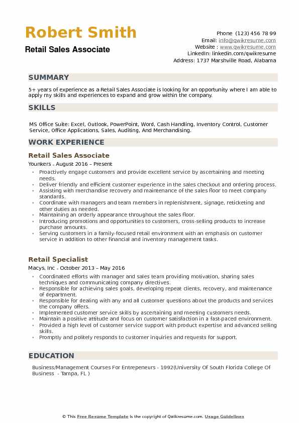 Shoe Sales Associate Resume Samples Qwikresume