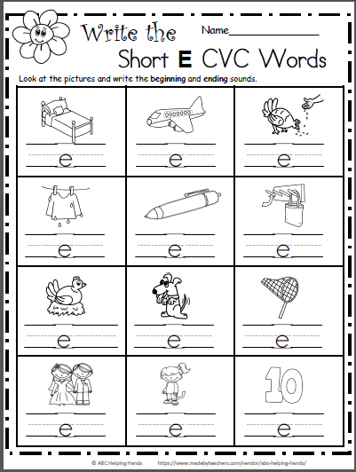 Short E Cvc Words Worksheet Made By Teachers Cvc Words Worksheets