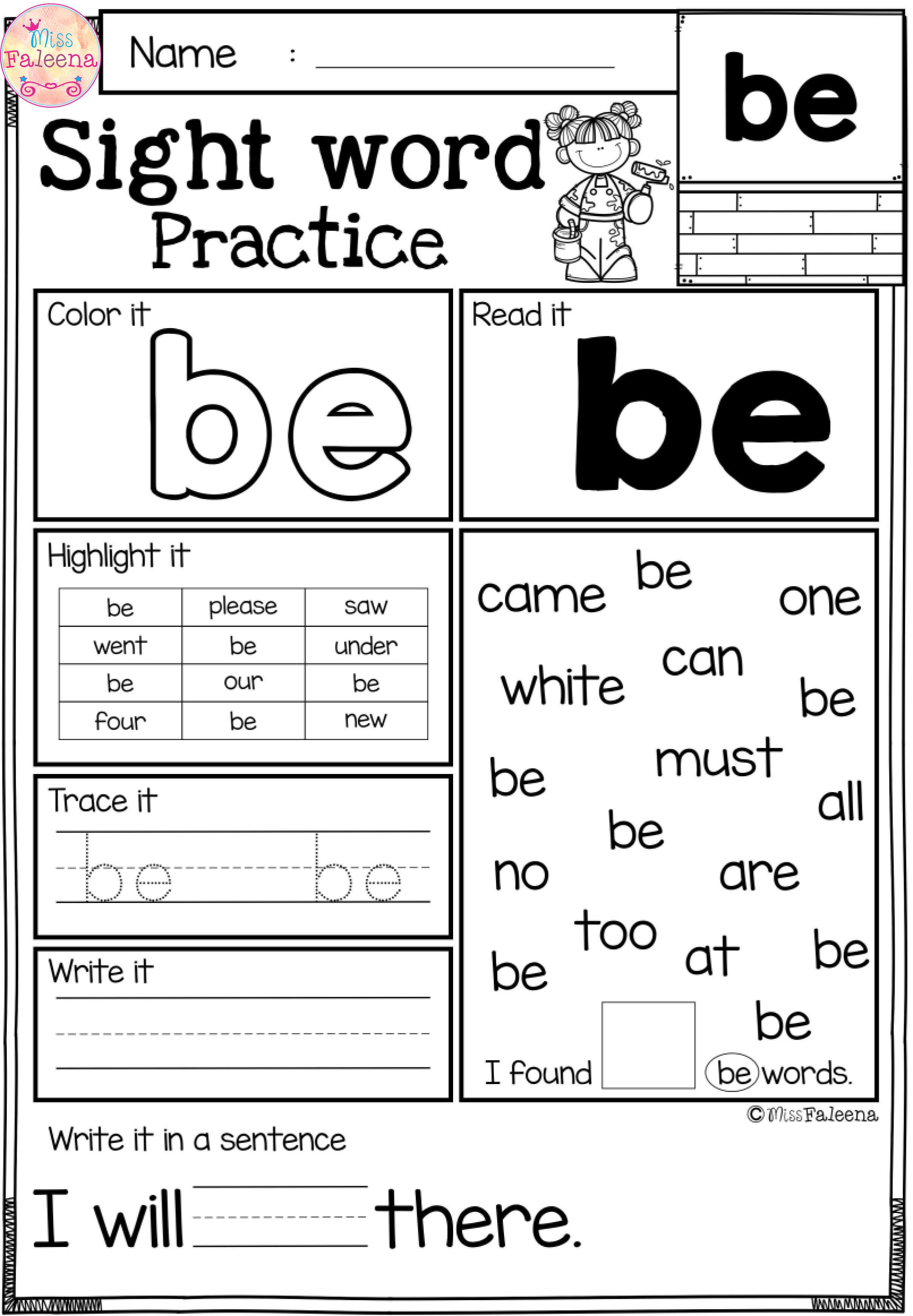 5 Must-Use Free Printable Sight Words Worksheets