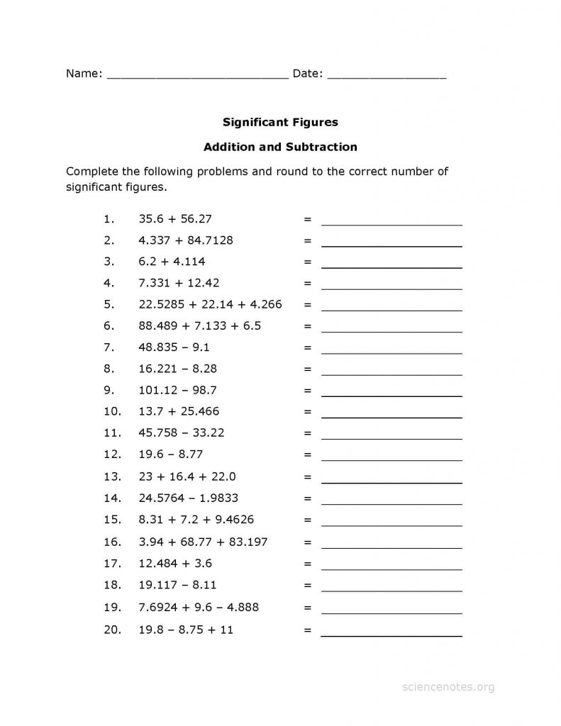 Significant Figures Gcse Maths Steps Examples Worksheet