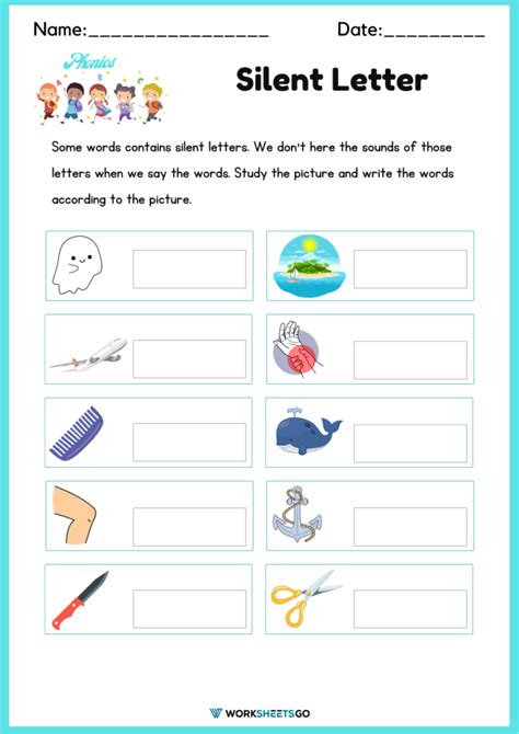 Silent Letter Worksheets Pdf